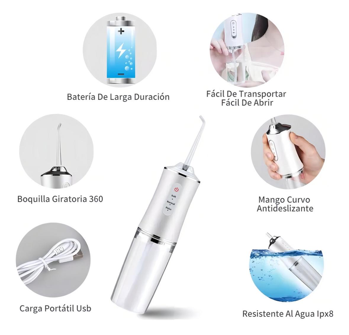 💧 Irrigador Dental Portátil – Limpieza Profesional en Casa