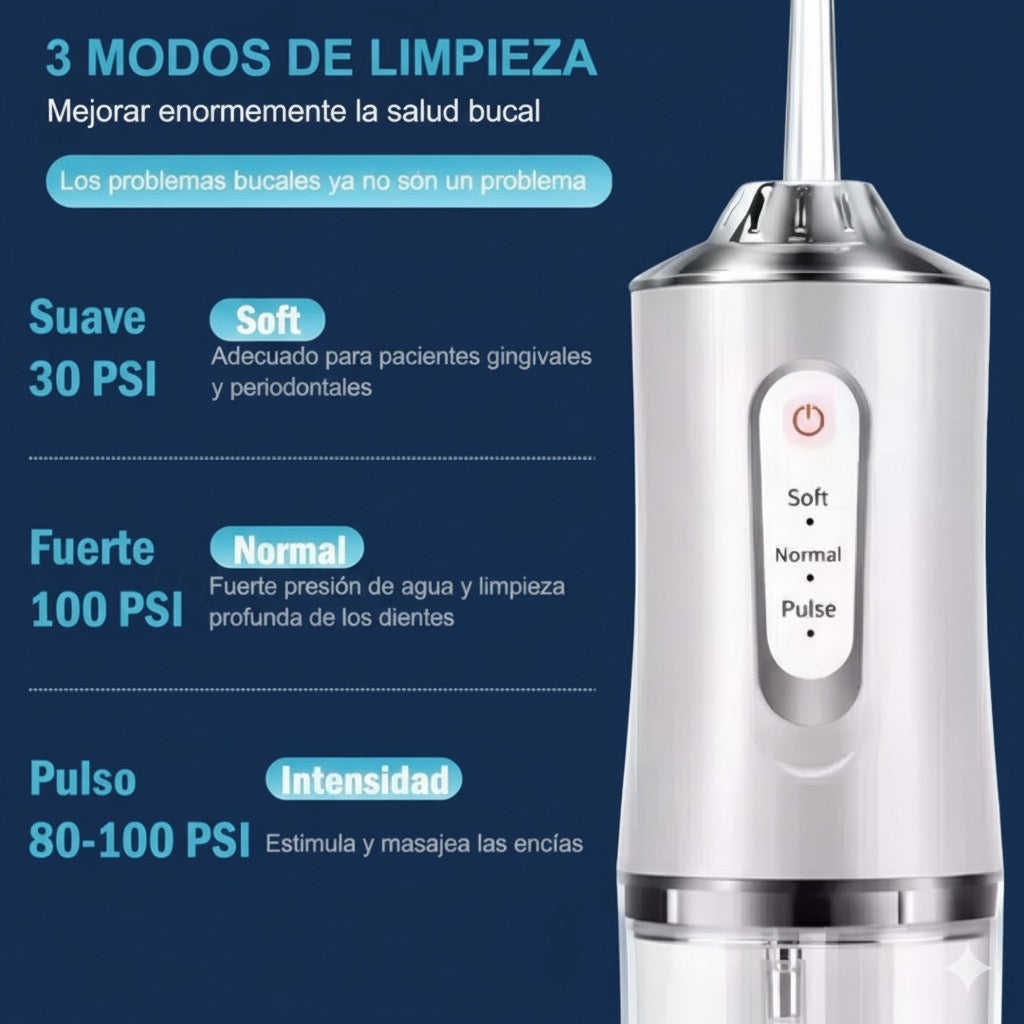 💧 Irrigador Dental Portátil – Limpieza Profesional en Casa