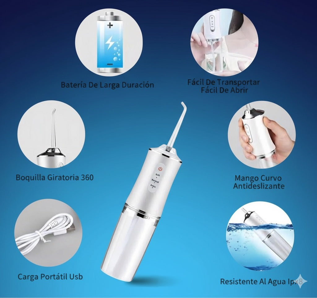 💧 Irrigador Dental Portátil – Limpieza Profesional en Casa