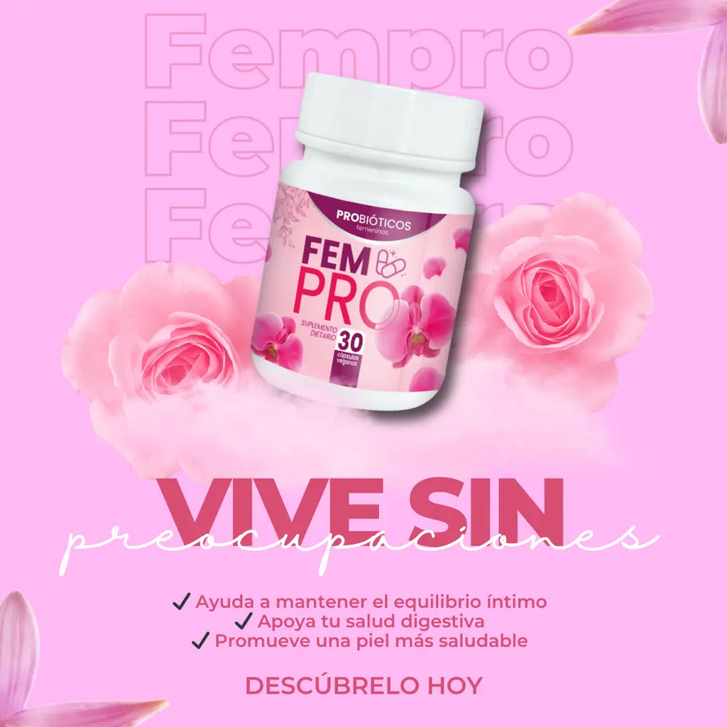 ¡No dejes pasar esta oportunidad única! Obtén 2x1 en probióticos FEM-PRO y cuida tu salud digestiva al máximo. ¡Compra ahora y siente la diferencia en tu bienestar!